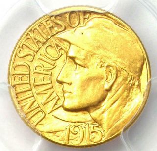 1915 - S Panama Pacific Gold Dollar Pan - Pac G$1 Coin.  Certified Pcgs Ms63 (bu Unc)