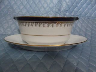 Noritake Grand Monarch Gravy Boat With Attached Plate -
