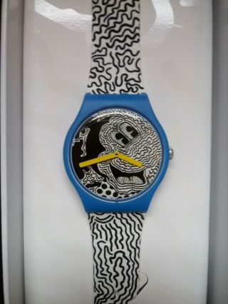 " Eclectic Mickey " (suoz336) Keith Haring Swatch Watch