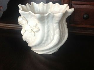 Vintage Irish BELLEEK Twisted Shell Flower Vase - 1946 - 55 4th GREEN 2