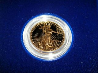 1988 American Gold Eagle Proof 1/4 oz $10 Gold Coin w/ Box & Papers 3