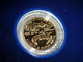 1988 American Gold Eagle Proof 1/4 oz $10 Gold Coin w/ Box & Papers 4