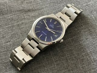 Vintage Omega 166.  0173 Automatic Date S/steel Blue Dial Cal Ω 1012.