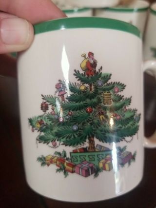 Spode Christmas Tree Coffee Mugs Set Of 6 3