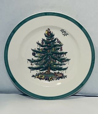 4 Spode Christmas Tree Salad Plates England 7.  75”