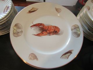 1 Gorgeous Kuba Porzellan Bavaria 10 1/8 Dinner Plate (s) Lobster,  Shellfish