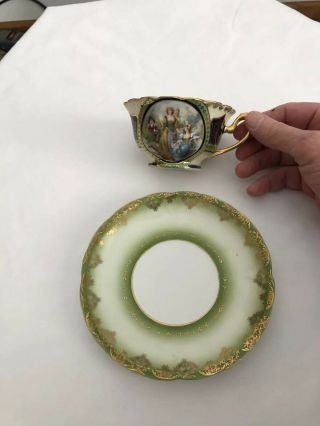 Vintage Rosenthal R C Iris Bavaria Hand Painted Teacup And Saucer