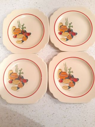 Vintage Homer Laughlin Century Mexicana C228 Vellum - Bread Plates - Set Of 4