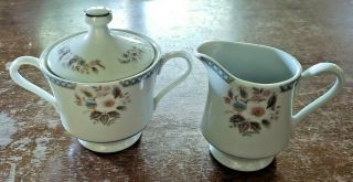 Vintage Society Fine China " The First Lady " Sugar And Creamer Set 4764.