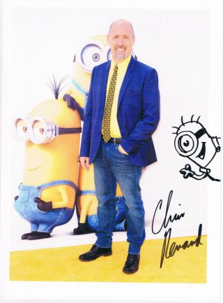 Chris Renaud Despicable Me Director Signed Autographed 8x10 Photo With Drawing