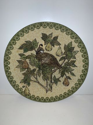 Pottery Barn Twelve Days Of Christmas Large Platter " Partridge In A Pear Tree "