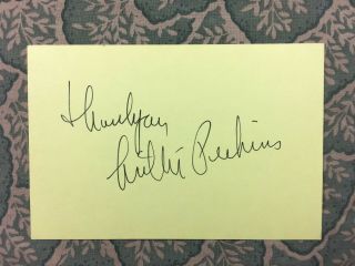 Millie Perkins - The Diary Of Anne Frank - Wall Street - Autographed In 1982