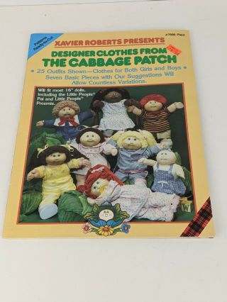 1984 Cabbage Patch Kids Designer Clothes Sewing Pattern Book 7686 Plaid - Uncut