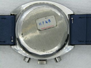 Vintage Waltham Stainless Valjoux 7733 Circa 70 ' s Blue Dial Minty 6