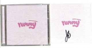 Justin Bieber Signed Autograph Yummy Insert & Cd