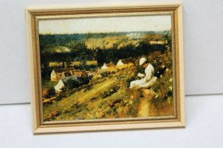 Doll House Miniature Hand Painted Picture Signed