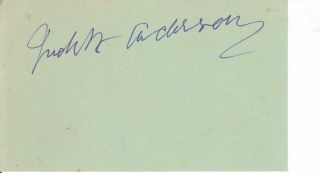 Judith Anderson D 1992 Signed 3x5 Index Card Actress/cat On A Hot Tin Roof