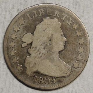 1805 Draped Bust Dime,  5 Berries,  Early U S Type Coin 0124 - 16
