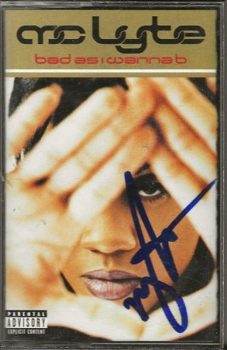 Mc Lyte Rapper Real Hand Signed Bad As I Wanna B Cassette Tape Autographed