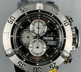 Invicta 56mm Grand Subaqua Iii Swiss Automatic Sw500 Chronograph Strap Watch
