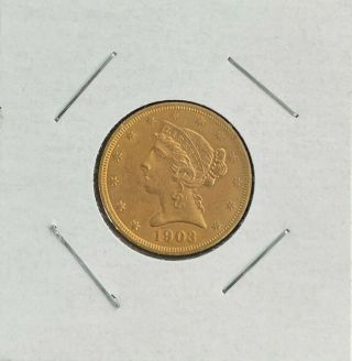 1903 - S Liberty Head $5 Dollar Gold Coin