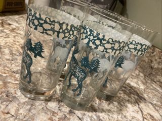 Tienshan Folk Craft Moose Country Sponge Green Set of 5 Glasses 3