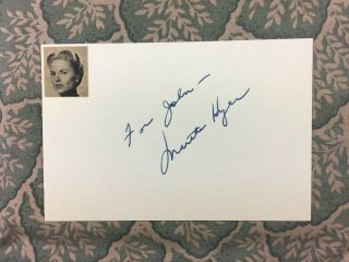 Martha Hyer - Sabrina - Some Came Running - The Sons Of Katie Elder - Autograph