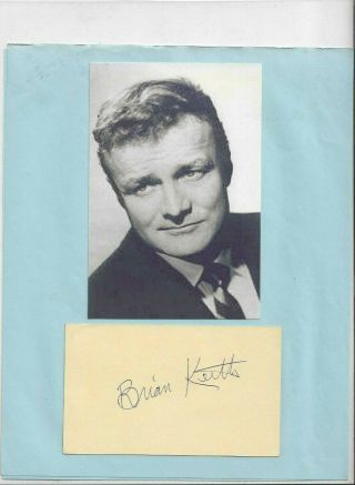 Brian Keith Movie - Tv Star Family Affair Signed 3x5 Signature Card