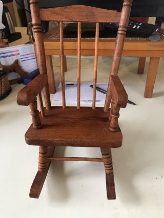 Wooden Doll Rocking Chair 12” Tall 6”wide