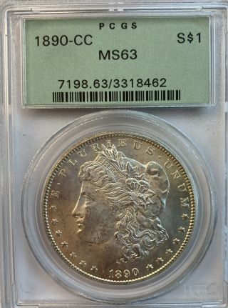 1890 - Cc Morgan Silver Dollar Pcgs Ms63