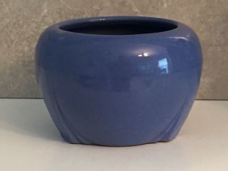 Antique Uhl Pottery Co.  Huntingburg Ind No.  127 Blue Vase