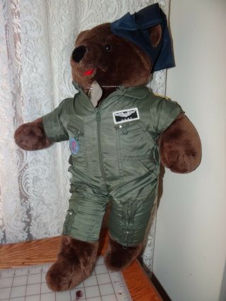 Bear Forces Of America Teddy Bear Air Force W Outfit Plush 20 " Flight Suit Usaf