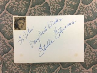 Stella Stevens - The Nutty Professor - The Poseidon Adventure - Autograph 1961