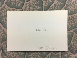Hans Conried - Peter Pan - The 5,  000 Fingers of Dr.  T.  - The Hobbit - Autograph 2