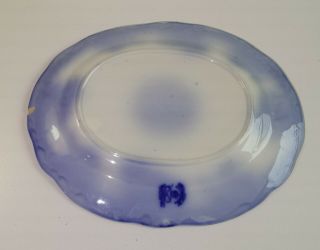 Vintage Warf Pottery WALDORF Flow Blue Serving Plate 1890 ' s 3