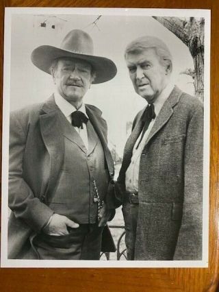 John Wayne & Jimmy Stewart 8x10 Photo The Shootist 715