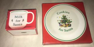 Vintage Nikko Christmastime Cookies For Santa Milk Mug For Santa Votive Set