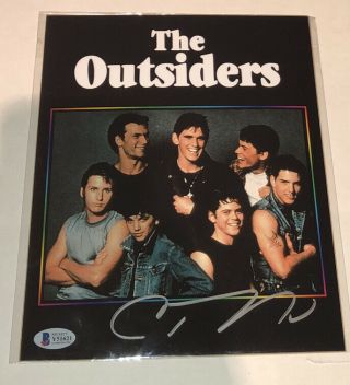 C.  Thomas Howell Signed 8x10 Print The Outsiders Beckett Autograph Bam Box