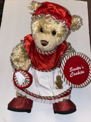 Build A Bear 16 Inch Tall Teddy Bear Dressed In Christmas Outfit