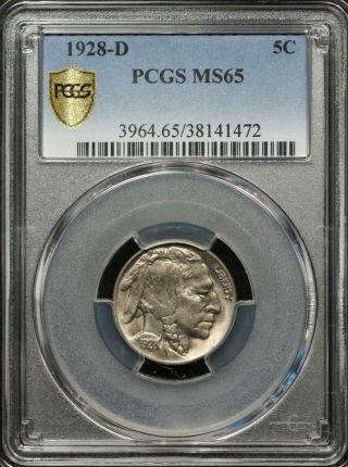 1928 - D Indian Head Buffalo Nickel Pcgs Ms65 - Gem Uncirculated 1472