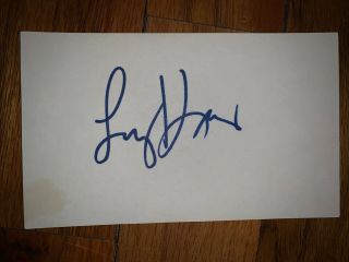 Larry King Autograph Auto Signed 3x5 Index Card Larry King Live Cnn Tv