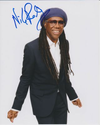 Nile Rodgers Chic Le Freak Signed 8x10 Photo C