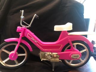 Vintage 1983 Barbie Motor Bike Bicycle Scooter Pink Mattel