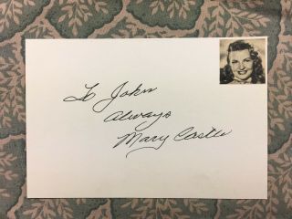 Mary Castle - The Lawless Breed - When The Redskins Rode - Gunsmoke - Autograph