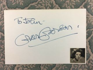 Greer Garson - Mrs.  Miniver - Goodbye,  Mr.  Chips - That Forsyte Woman - Autograph