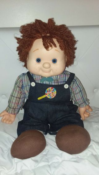Vintage Lollipop Kids 22 " Fabric Boy Doll 1984 By House Of Lloyd Chucky Alps
