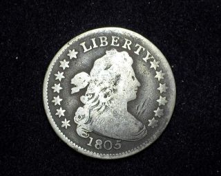 Hs&c: 1805 Draped Bust Dime Vg 4 Berries - Us Coin