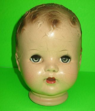 Vintage Composition Baby Doll Head Tlc Or Great Spooky Doll