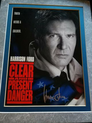 Harrison Ford Autographed Photo Signed Clear And Present Danger
