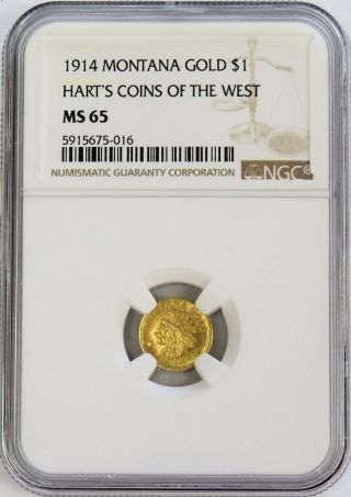 1914 Montana Gold $1 Hart 